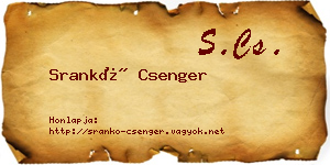 Srankó Csenger névjegykártya
